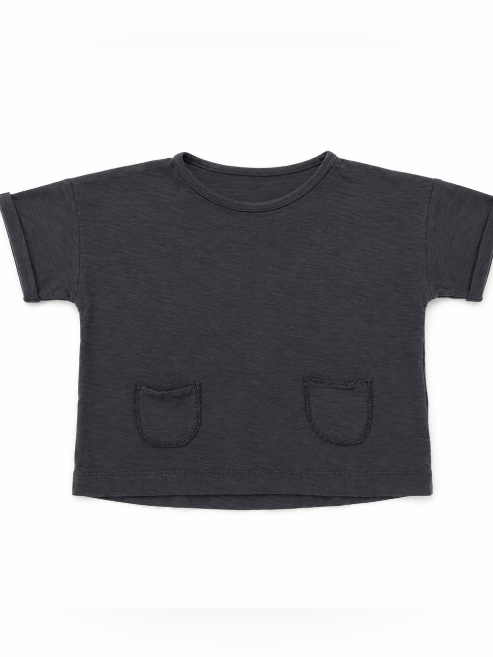 Zara Kids Short Sleeve Pocket Tee - Charcoal Gray